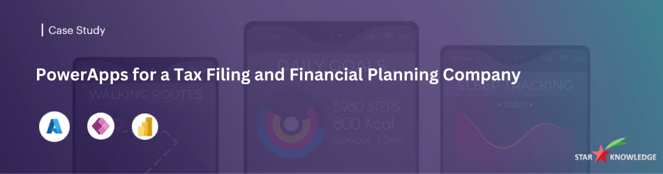 PowerApps portals for a taxfiling and financial planning company