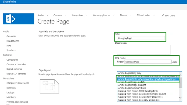 Creating a New Page