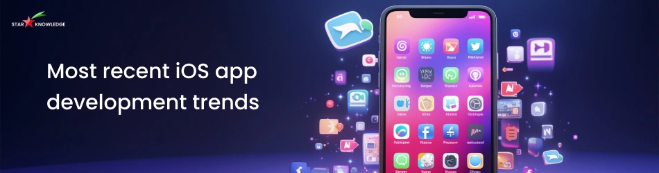 Most recent iOS app development trends banner image