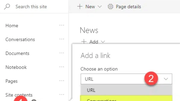 Plan to SharePoint page using URL