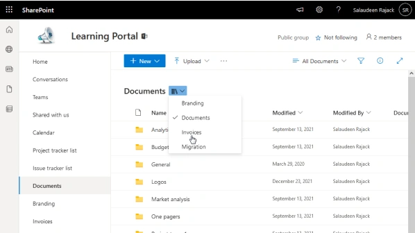 Planner to SharePoint page_new drop down integration