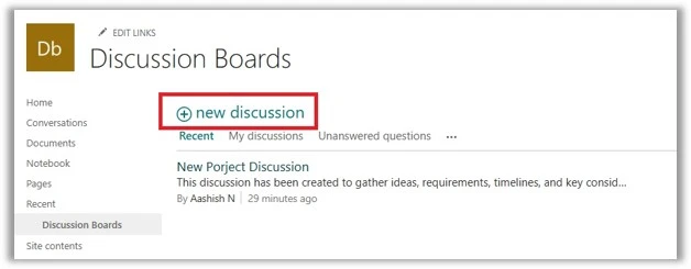 Start a Discussion