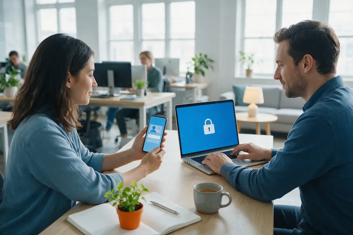 Customer signing in to a partner portal on a phone