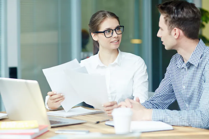 Wealth management — advisor with client